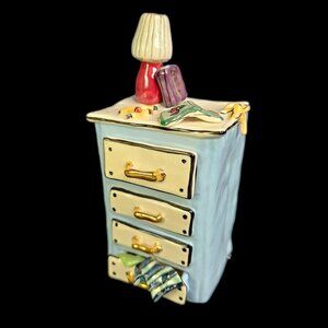 Heather Goldminc Tealight Candle‎ Holder Blue Sky Dresser Drawer Figurine Vtg